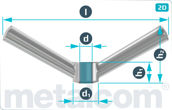 Nakrętki z pokrętłem z 2 rękojeśćmi - DIN 80701