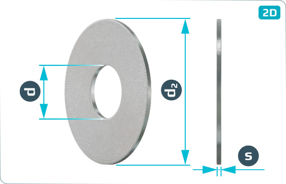 Plain washers outside diameter approx. 3d - DIN 9021