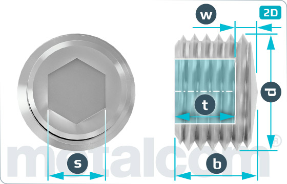 Šrouby s vnitřním šestihranem zátky s kuželovým závitem - DIN 906
