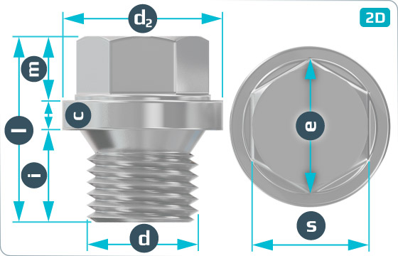 Hexagon head screw plugs - DIN 910