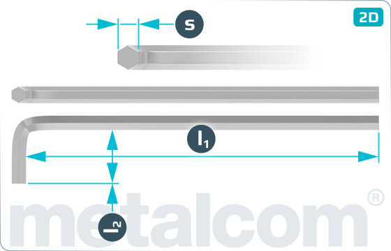 Wrenches for hexagon socket screws, long - DIN 911 L