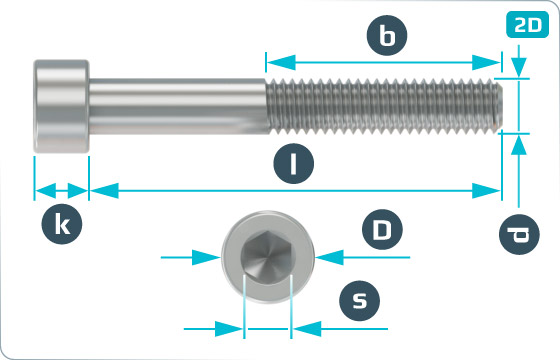 Hexagon socket screws cap head - DIN 912