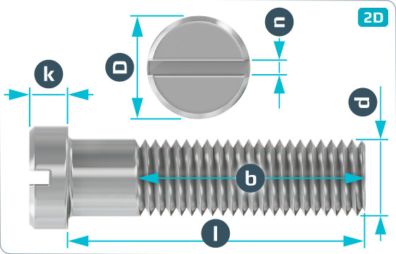 Slotted screws small cheese head - DIN 920