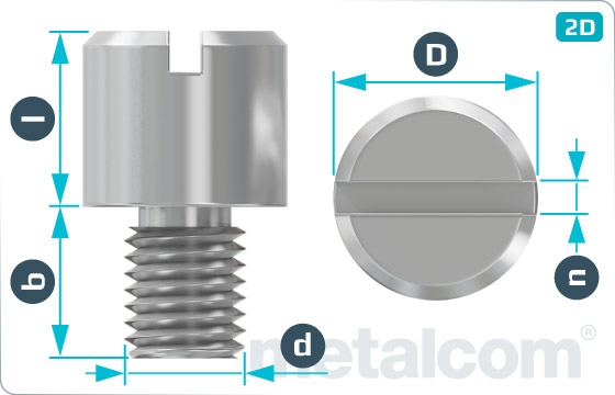 Slotted screws shoulder screws - DIN 927