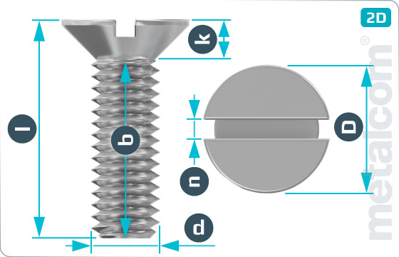 Slotted screws countersunk head - DIN 963