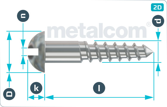 Wood screws slotted round head - DIN 96