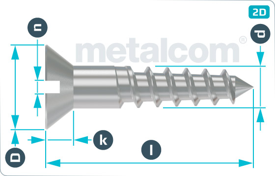 Wood screws slotted countersunk head - DIN 97