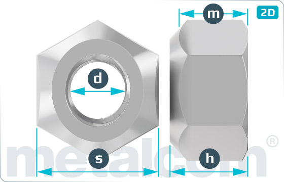 Hexagon nuts prevailing torque type, all-metal - DIN 980 V