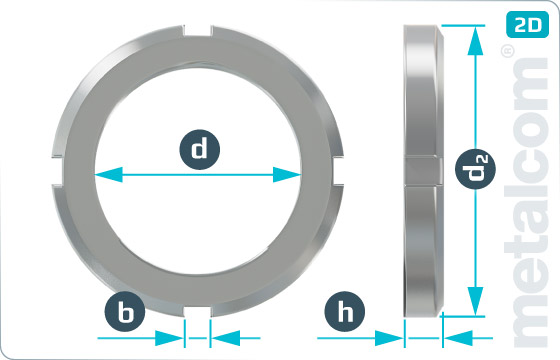 Slotted nuts locknuts KM - DIN 981