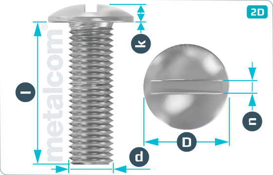 Slotted screws mushroom head - FlachRuSchr