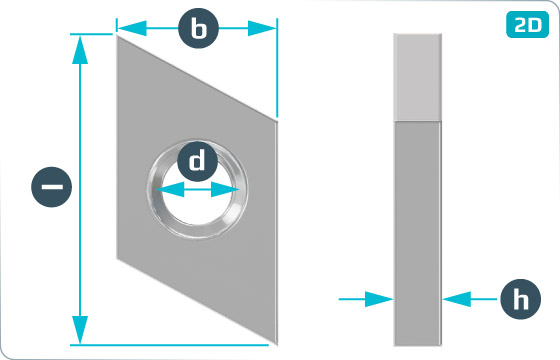 Square nuts T-nuts for channels type 28/15 - 28/15