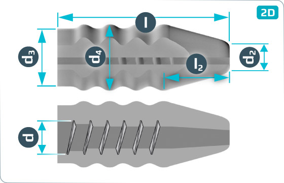 Dowels for concrete sleepers (PE) - HRBP