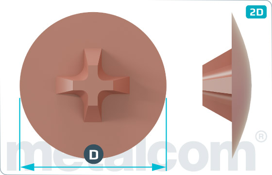 Caps for countersunk cross recessed screws (H) - Weiss, Hellbraun, Dunkelbraun