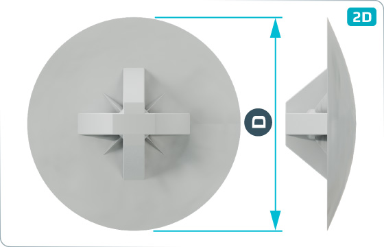 Caps for countersunk cross recessed screws (Z) - Weiss, Hellbraun, Dunkelbraun, Grau, Schwarz