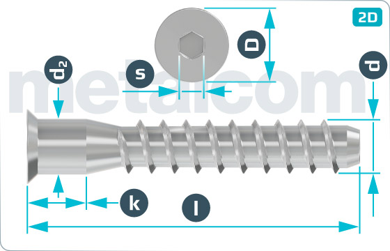 Cofirmats hexagon socket countersunk head - SW