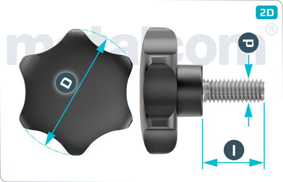 Knebelschrauben mit Sternkopf - Typ 3