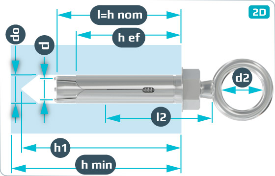 Anker Schwerlastanker mit Ringschraube - E