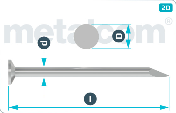 Countersunk head nails with angular point - Nietnägel