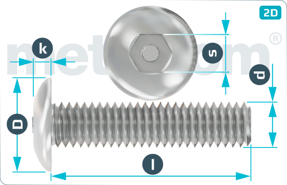 Security screws hexagon socket button head - RuKo