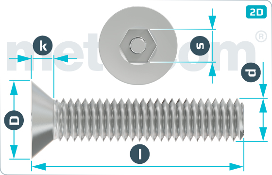 Security screws hexagon socket countersunk head - SeKo