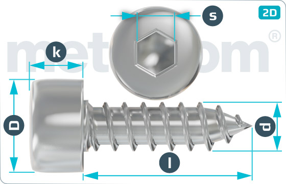 Tapping screws socket head cap (DIN 912) - SP9051