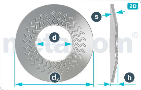Lock washers TECKENTRUP contact wide (type B) - B