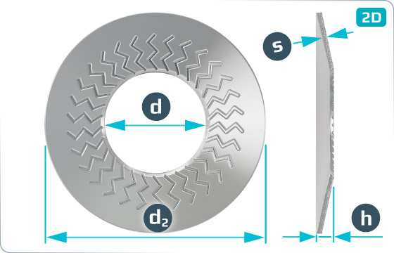 Lock washers TECKENTRUP contact medium (type M) - M