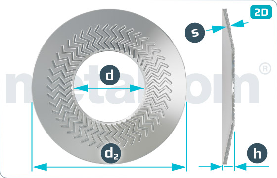 Lock washers TECKENTRUP contact narrow (type S) - S