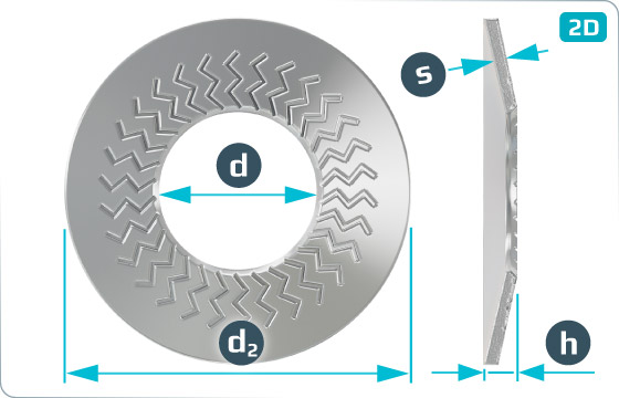 Lock washers TECKENTRUP contact (type S) - Z