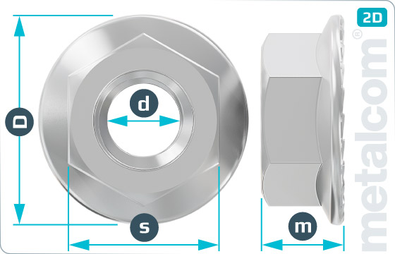 Hexagon nuts with flange and teeth (Sperrzahn) - sperrzahnmu