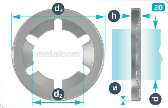 Lock washers quick fastening elements for shafts - Starlock