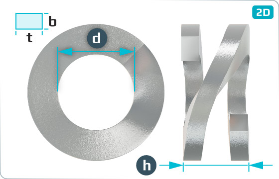 Washers double coil lock - UIC864-3V