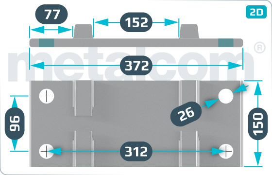 Podkładki do szyn płaskie żebrowe U60 (kolej R65) - VK-4-4146-14