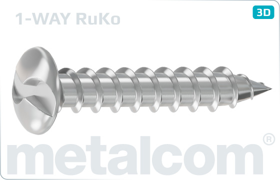 Security screws tapping one way round head screws - RuKo