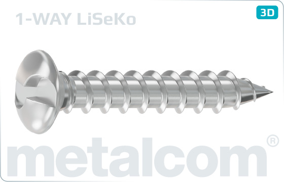 Security screws tapping one way oval countersunk head screws - LiSeKo