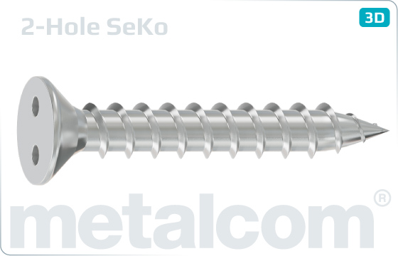 Security screws tapping two hole drive countersunk head screws - SeKo