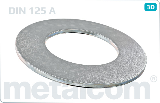 Plain washers for hexagon head bolts and nuts - DIN 125 A