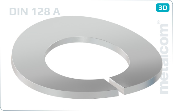 Spring washers curved lock - DIN 128 A