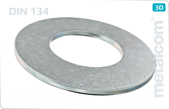 Plain washers for hexagon head bolts and nuts - DIN 134