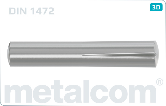 Grooved pins taper grooved half length - DIN 1472