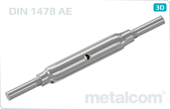 Spannschlösser aus Stahlrohr mit 2 Anschweißenden - DIN 1478 AE