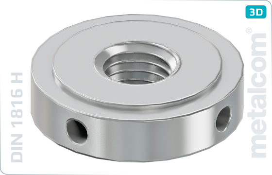 Lochmuttern Kreuzlochmuttern (H-gehärtet, geschliffen) - DIN 1816 H