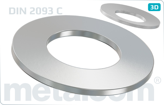 Podložky pružné talířové pružiny (tvar C) - DIN 2093 C