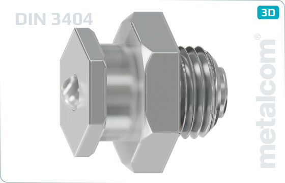 Sechskantschrauben Flachschmiernippel - DIN 3404