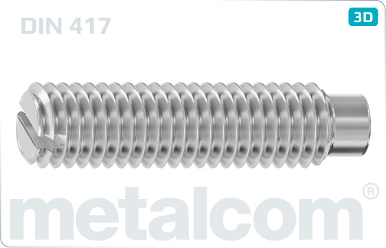 Set screws slotted with full dog point - DIN 417