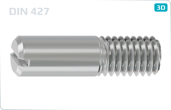 Set screws slotted with chamfered end - DIN 427