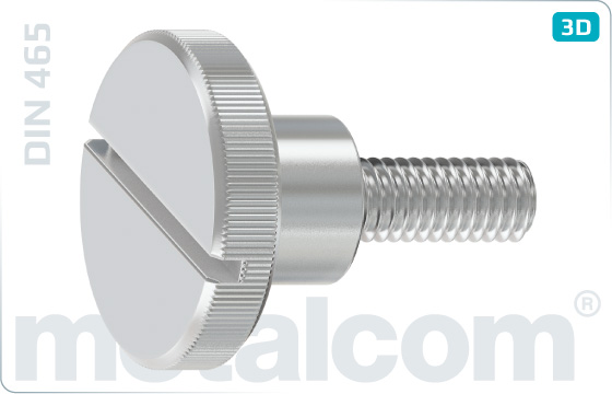 Knurled thumb screws high type, slotted - DIN 465