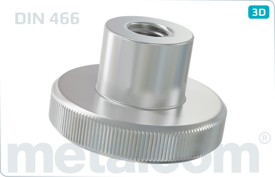 Miscellaneous nuts knurled with collar - DIN 466