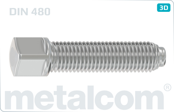 Square head bolts with collar, half dog point and rounded end - DIN 480