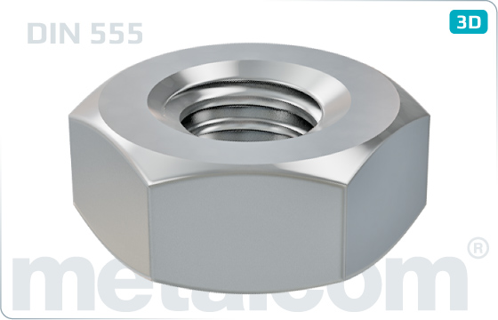 Hexagon nuts product grade C - DIN 555